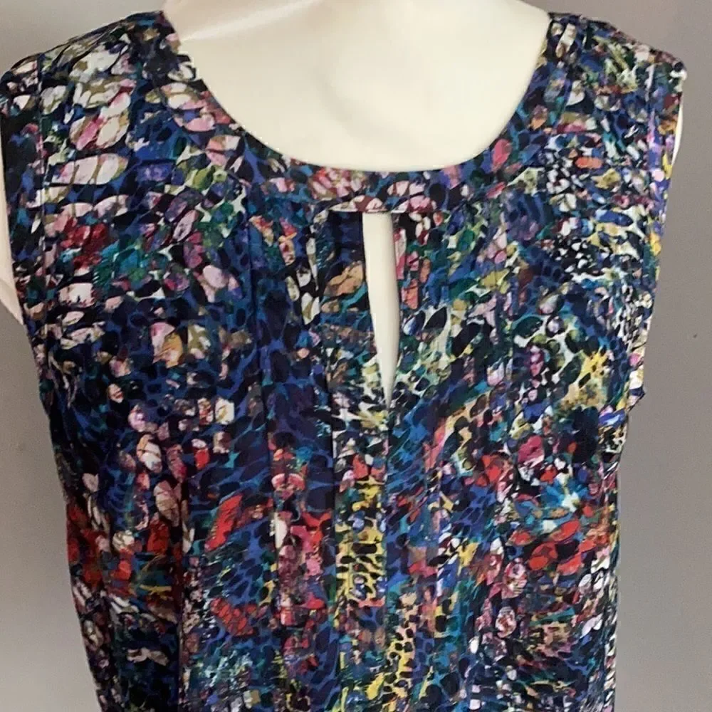 Cabi | Stained Glass Keyhole Blouse Tank 3093 | S